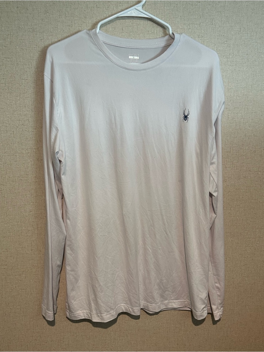 Spyder Men's Large White Long Sleeve Lightweight Crew Shirt